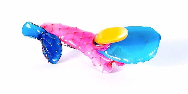 A multicolored art piece.