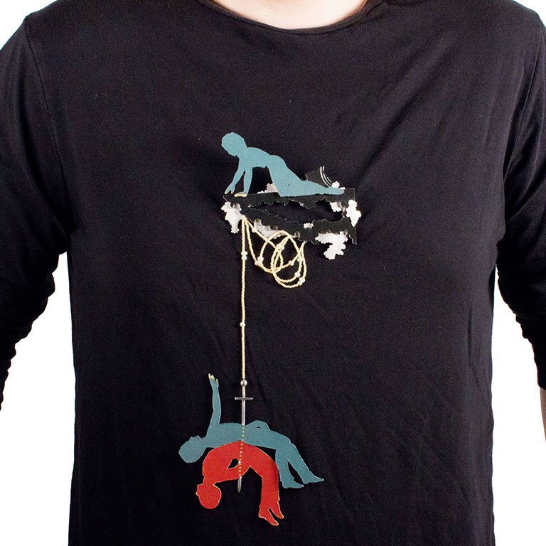 A piece of art on a shirt.