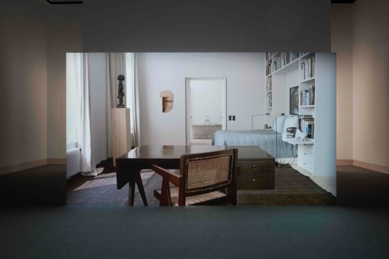 A photo of furniture in a room.