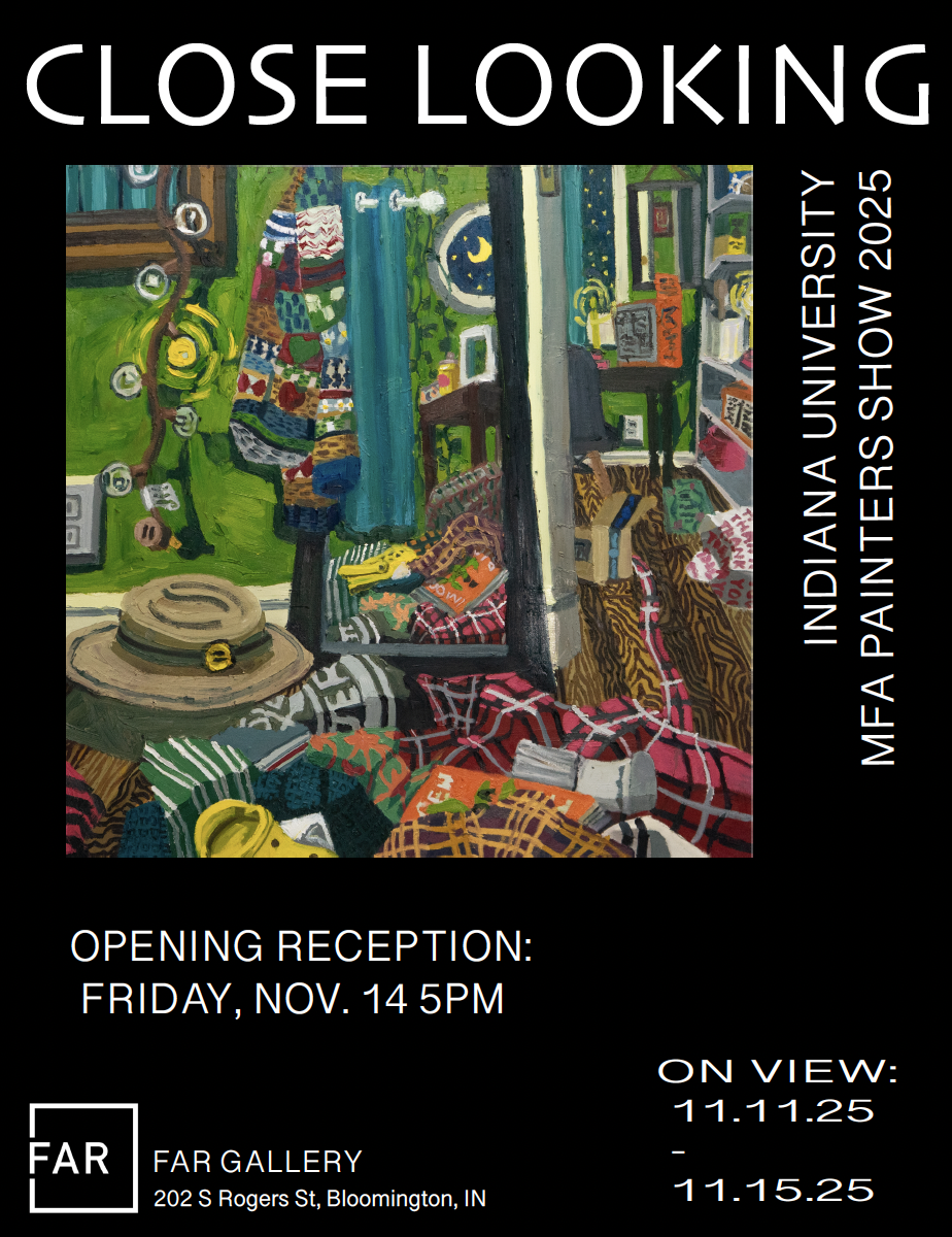 People painting outside.