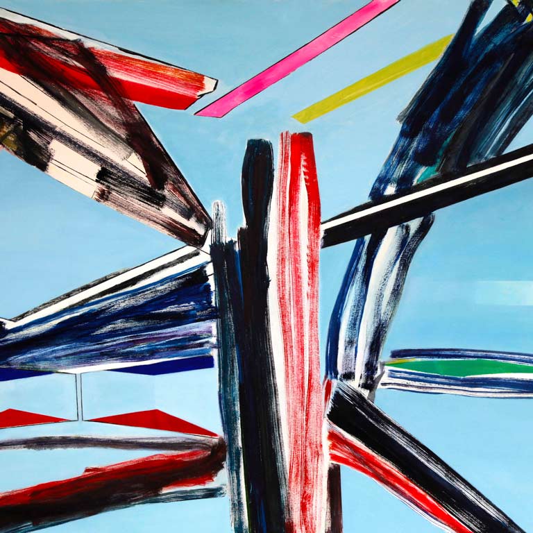 Colorful geometric artwork.