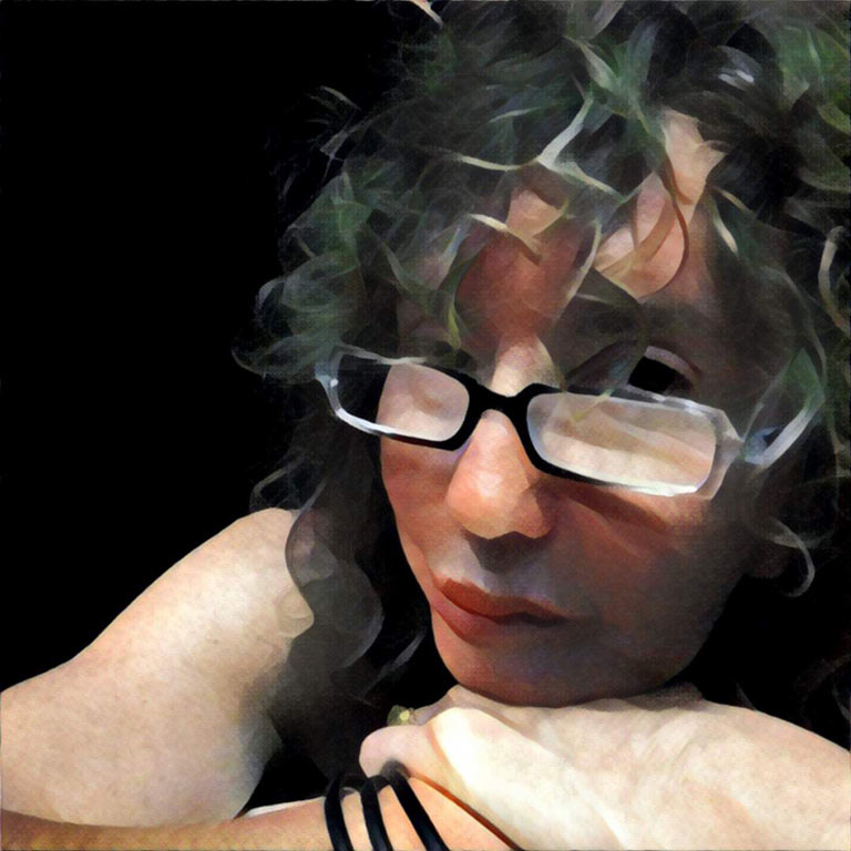 A painting of a person.